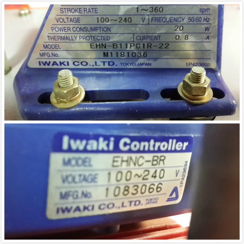 IWAKI METERING PUMP EHN-B11PC1R-22 & CONTROLLER EHNC-BR - 裕益科技自動化設備可程式 ...